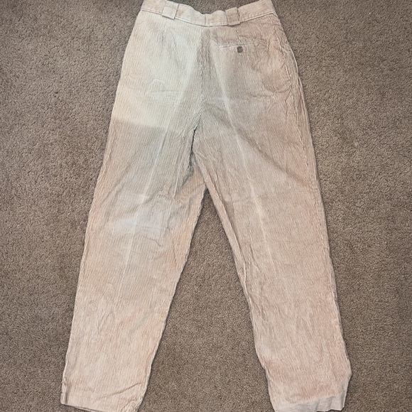 Vintage Giorgio San’t Angelo beige pleated corduroy womens straight leg pants - Picture 4 of 4